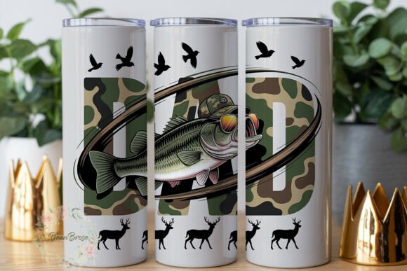 Camo Fishing Hunter Dad 20oz Skinny Review
