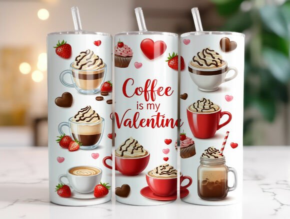 Coffee Valentine 20oz Tumbler Wrap PNG Review
