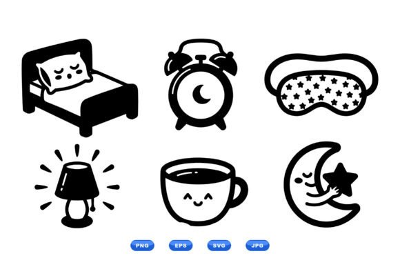 Cozy Sleep Icons SVG Collection