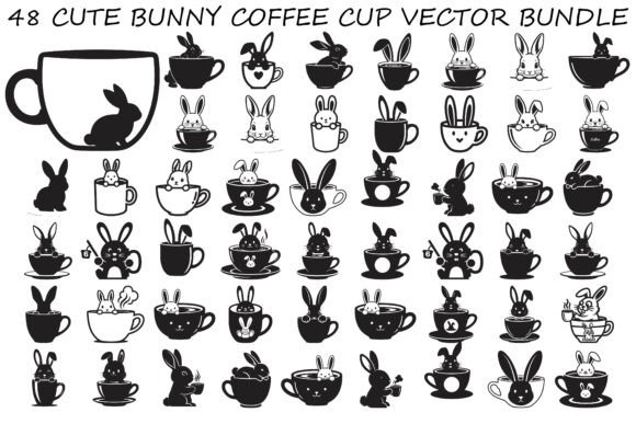 Cute Bunny Coffee Cup Vector Bundle Review