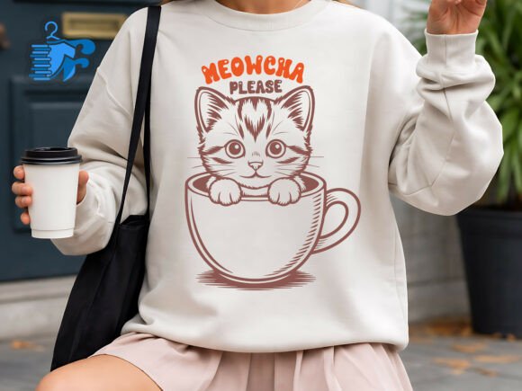 Cute Kitten in Coffee Cup Funny