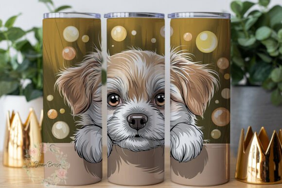 Cute Puppy Face 20oz Tumbler Wrap Review