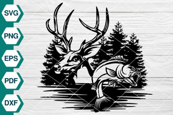 Deer Fish Tree Scene SVG EP565 Review