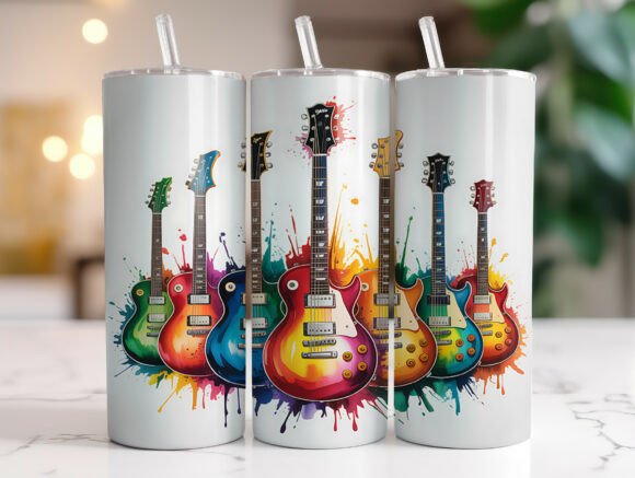 Electric Guitar 20oz Skinny Tumbler Wrap Review