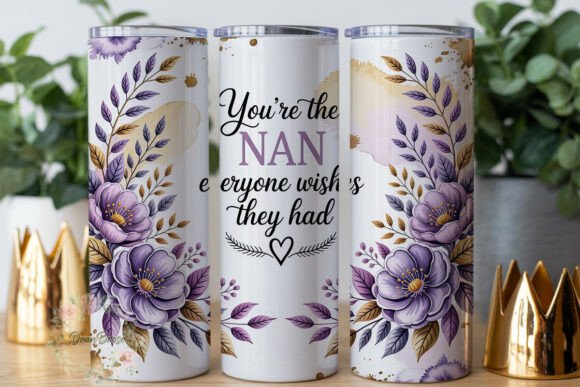 Elegant Purple Floral Nan 20oz Tumbler Review