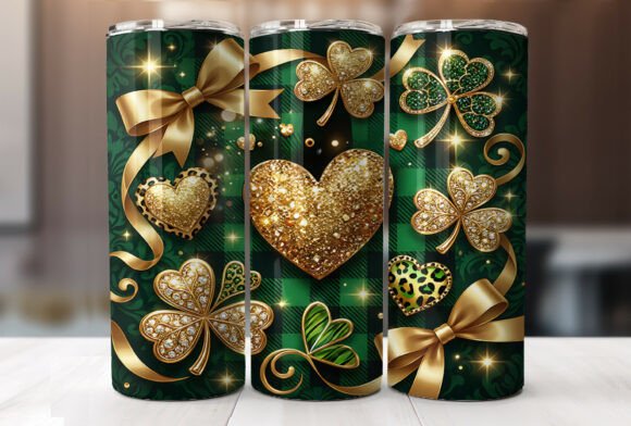 Gold Clover Hearts Plaid Tumbler Wrap Review