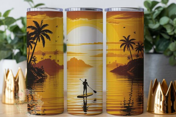 Golden Sunset Paddleboard 20oz Tumbler W Review