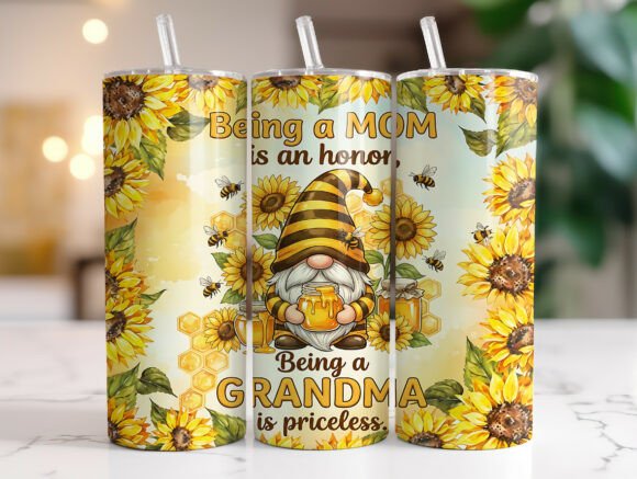 Grandma Gnome Floral Bee Tumbler Wrap Review