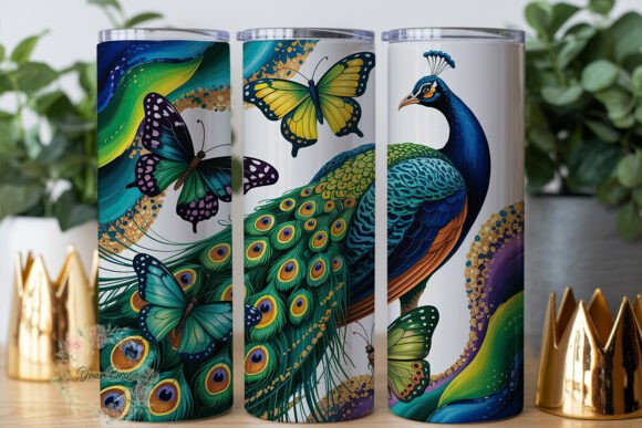 Majestic Peacock Butterfly Wrap 20oz