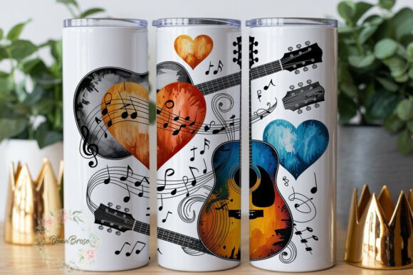 Musical Guitars Heart 20oz Tumbler Wrap Review