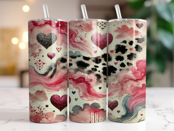 Pink Abstract Leopard Love Tumbler Wrap Review