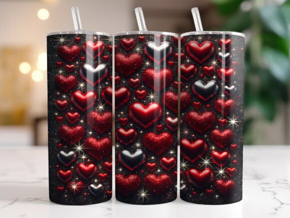 Sparkling Red Heart Valentines Tumbler Review
