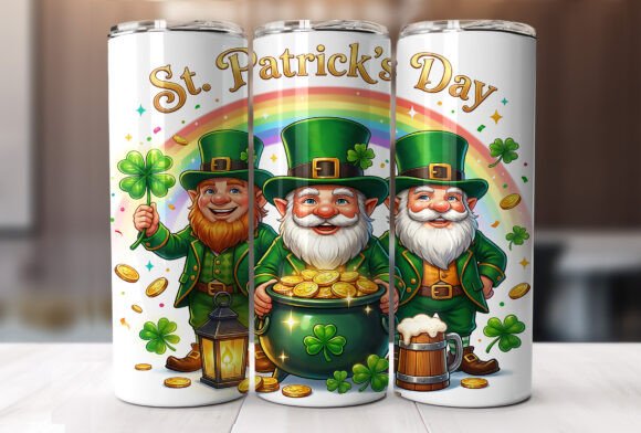 St Patricks Gnome Shamrock Tumbler Wrap Review