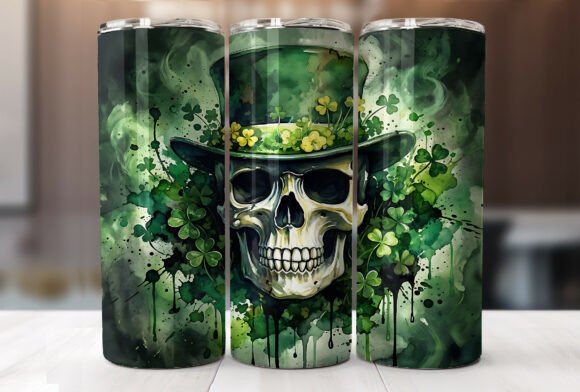 St Patricks Skull Clover Tumbler Wrap Review
