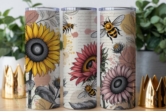 Sunflower Bee Vintage 20oz Tumbler Wrap Review
