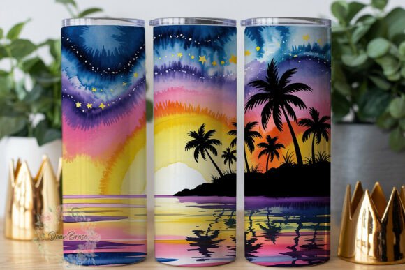 Sunset Palm Tree Landscape Tumbler Wrap Review