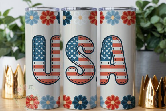 USA Flag Letters Daisy 20oz Tumbler Wrap Review
