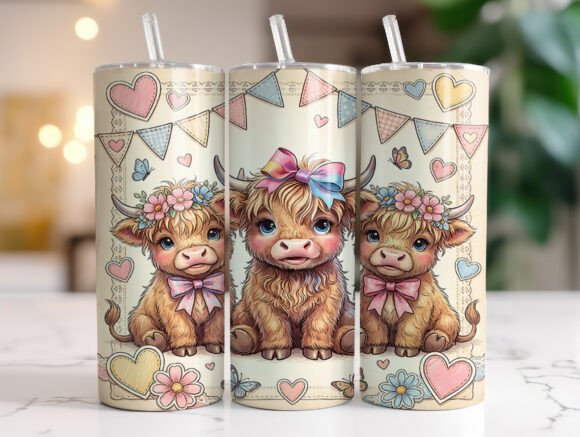 Valentine Highland Cow Floral Tumbler Review