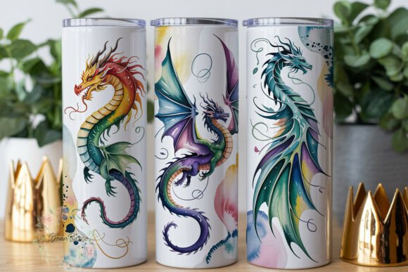 Vibrant Watercolor Dragon Review for Embroidery